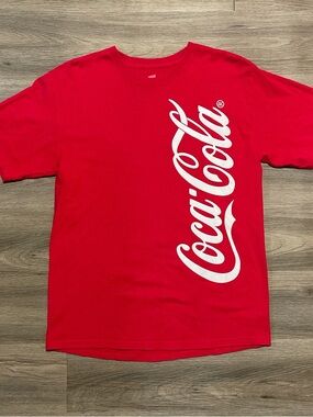 Hanes Red Coca-Cola Vertical Logo Short Sleeve Tee - Men's